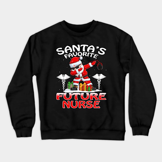 Santas Favorite Future Nurse Christmas T Shirt Crewneck Sweatshirt by intelus